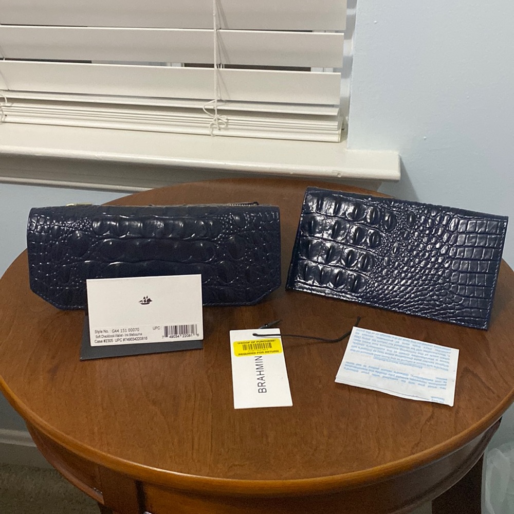 Brahmin Soft Checkbook Wallet INK